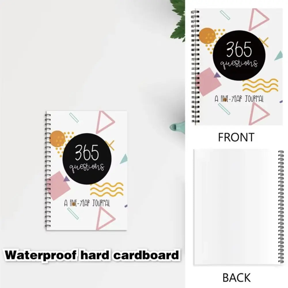 365 Questions Five-Year Daily Notebook ADHD Helper Self-Discovery Schedules Notebooks Mindfulness A5 Daily Planner Notepad