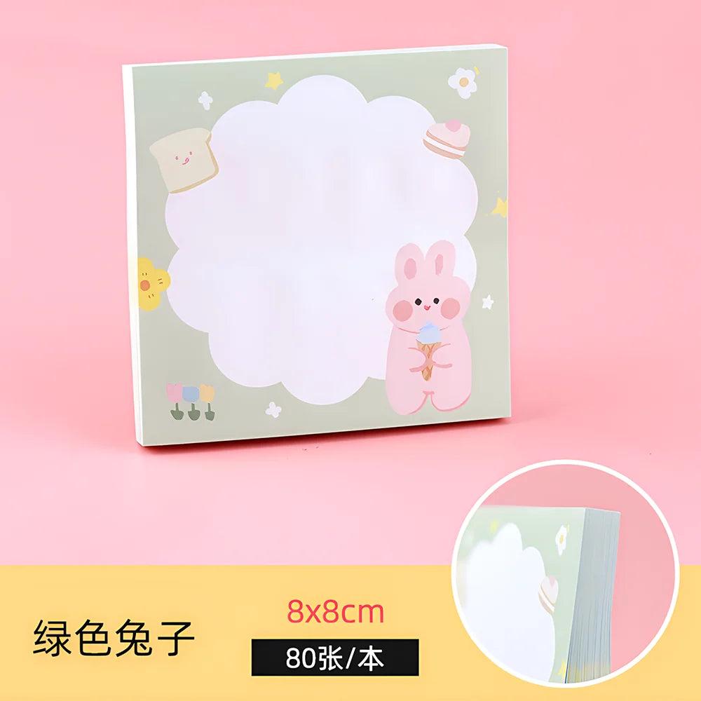 Funny Cute Sticky Notes Kawaii Girl Bear Cow Memo Pad Post Notepad Stationery Daily Planner Shopping Check To Do List Index Tabs