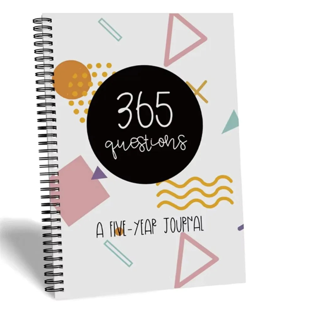 365 Questions Five-Year Daily Notebook ADHD Helper Self-Discovery Schedules Notebooks Mindfulness A5 Daily Planner Notepad