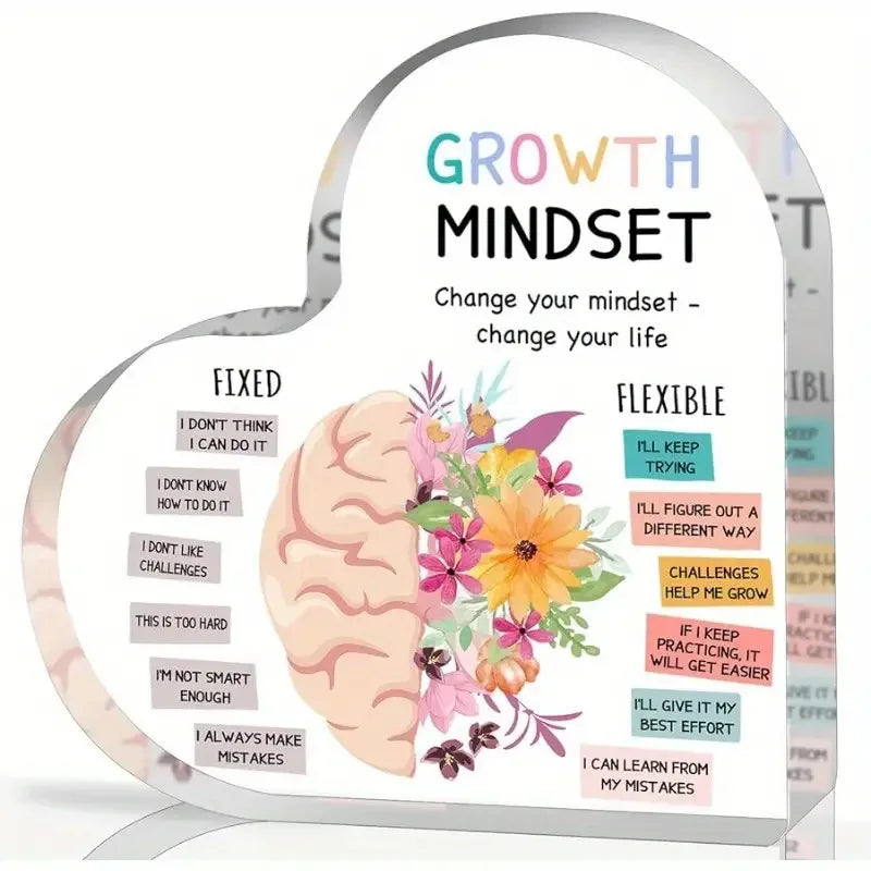 Mental Health Decoration Psychotherapy Affirmations Heart Acrylic Sign Therapy & Counseling Office Art Craft Ornament Decor