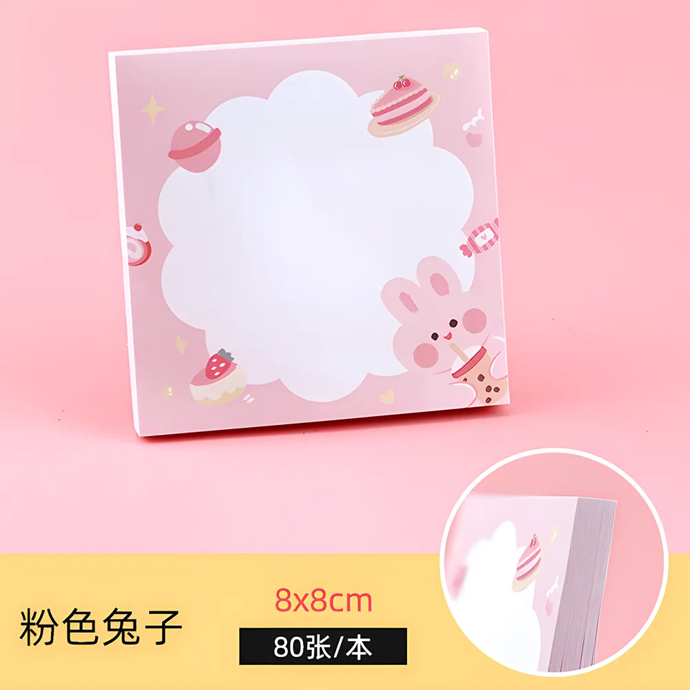 Funny Cute Sticky Notes Kawaii Girl Bear Cow Memo Pad Post Notepad Stationery Daily Planner Shopping Check To Do List Index Tabs