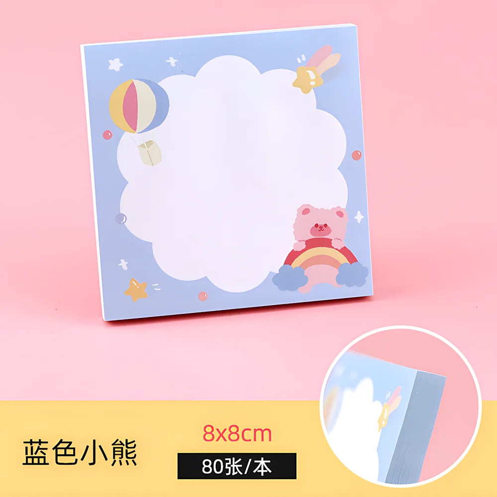 Funny Cute Sticky Notes Kawaii Girl Bear Cow Memo Pad Post Notepad Stationery Daily Planner Shopping Check To Do List Index Tabs