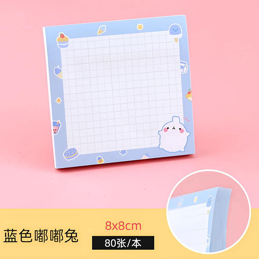 Funny Cute Sticky Notes Kawaii Girl Bear Cow Memo Pad Post Notepad Stationery Daily Planner Shopping Check To Do List Index Tabs