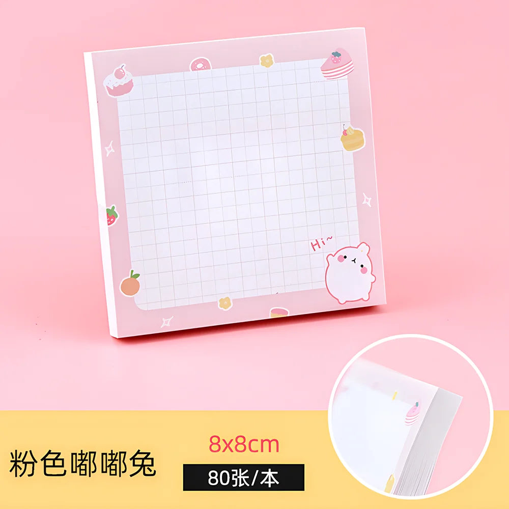 Funny Cute Sticky Notes Kawaii Girl Bear Cow Memo Pad Post Notepad Stationery Daily Planner Shopping Check To Do List Index Tabs