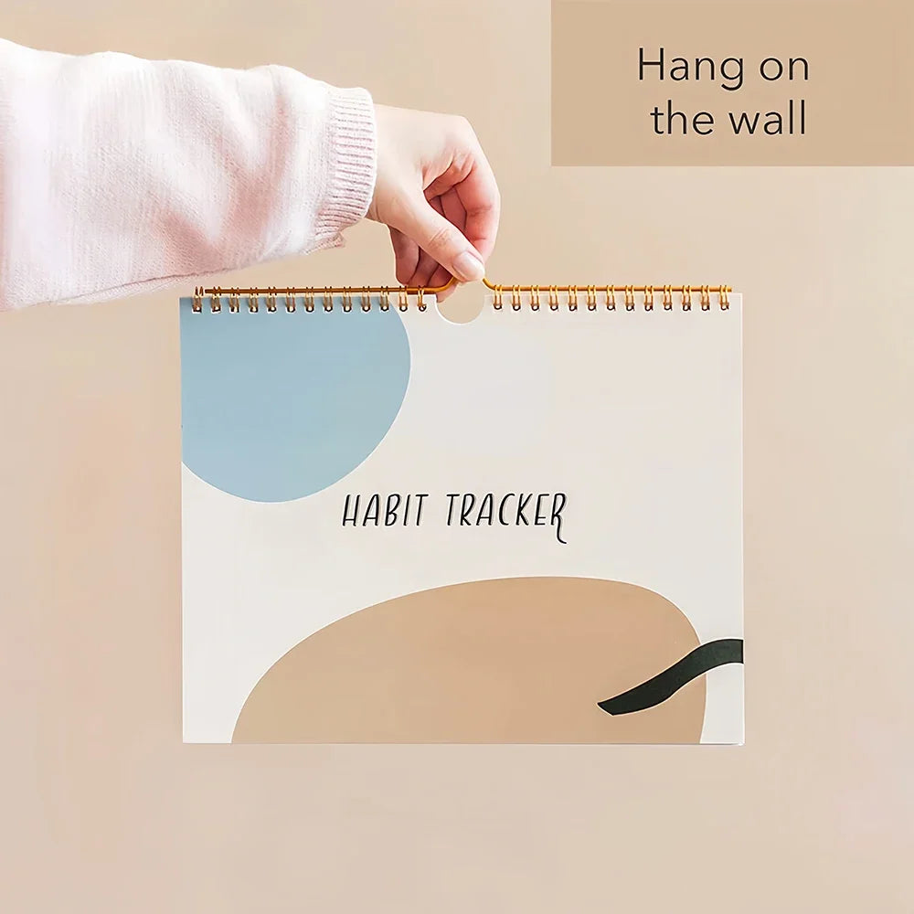 Habit Tracker Calendar,Women's Plan Coil Calendar Journal Inspirational Goal Planner with Weekly Undated 12 Month Journal