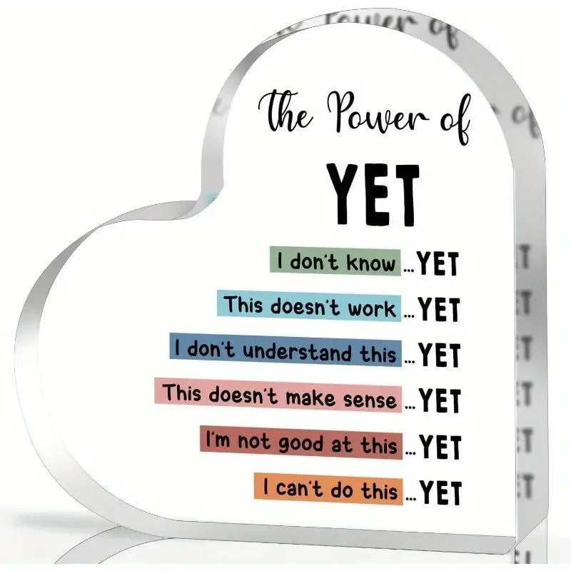 Mental Health Decoration Psychotherapy Affirmations Heart Acrylic Sign Therapy & Counseling Office Art Craft Ornament Decor
