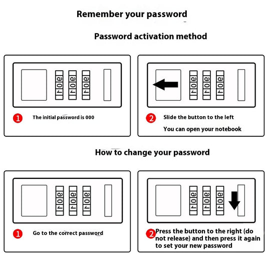 A5 Password-protected Noteboy Diary With Lock Creative Trend Journal Book Student Notepad Stationery Notebook