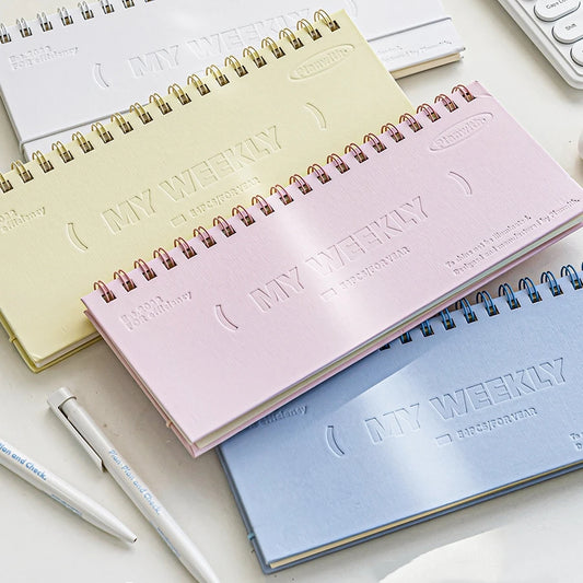 One Year Weekly Plan Book Bungle Cord Hard Cover 54 Weeks Table Checklist Diary Memo To Do List Schedule School Gift F7638