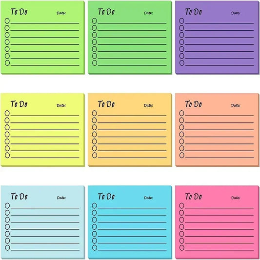Fluorescent Color To Do List 50sheets Tearable Memo Pads Kawaii Sticky Notes Korean Stationery Writing Pads Office Supplies