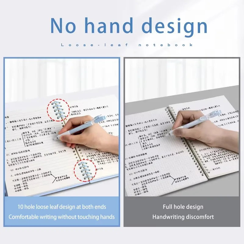 B5 Notebook 60Sheet Replaceable Refill Loose Leaf Spiral Binder Paper Index Writing Book Stationery For Office School Supplies