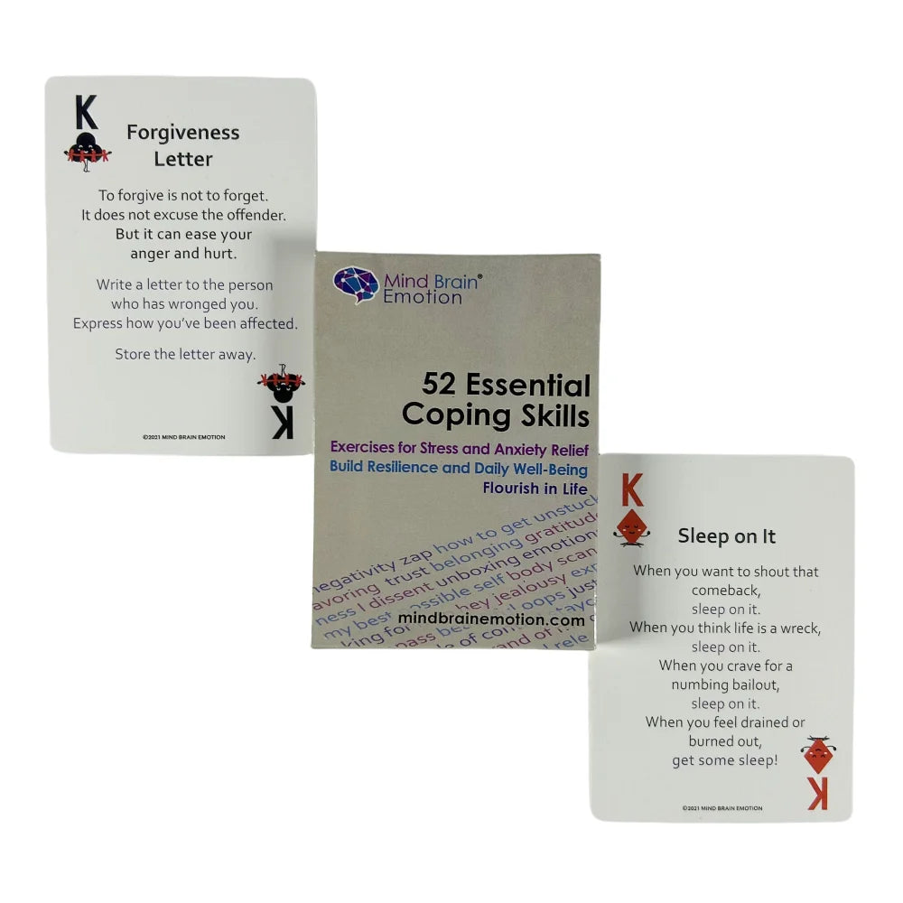 52 Essential Coping Skills Cards Game Exercises for Stress and Anxiety Relief Flourish In Life Board Game Deck For Party