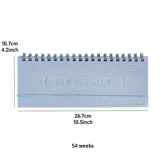 One Year Weekly Plan Book Bungle Cord Hard Cover 54 Weeks Table Checklist Diary Memo To Do List Schedule School Gift F7638