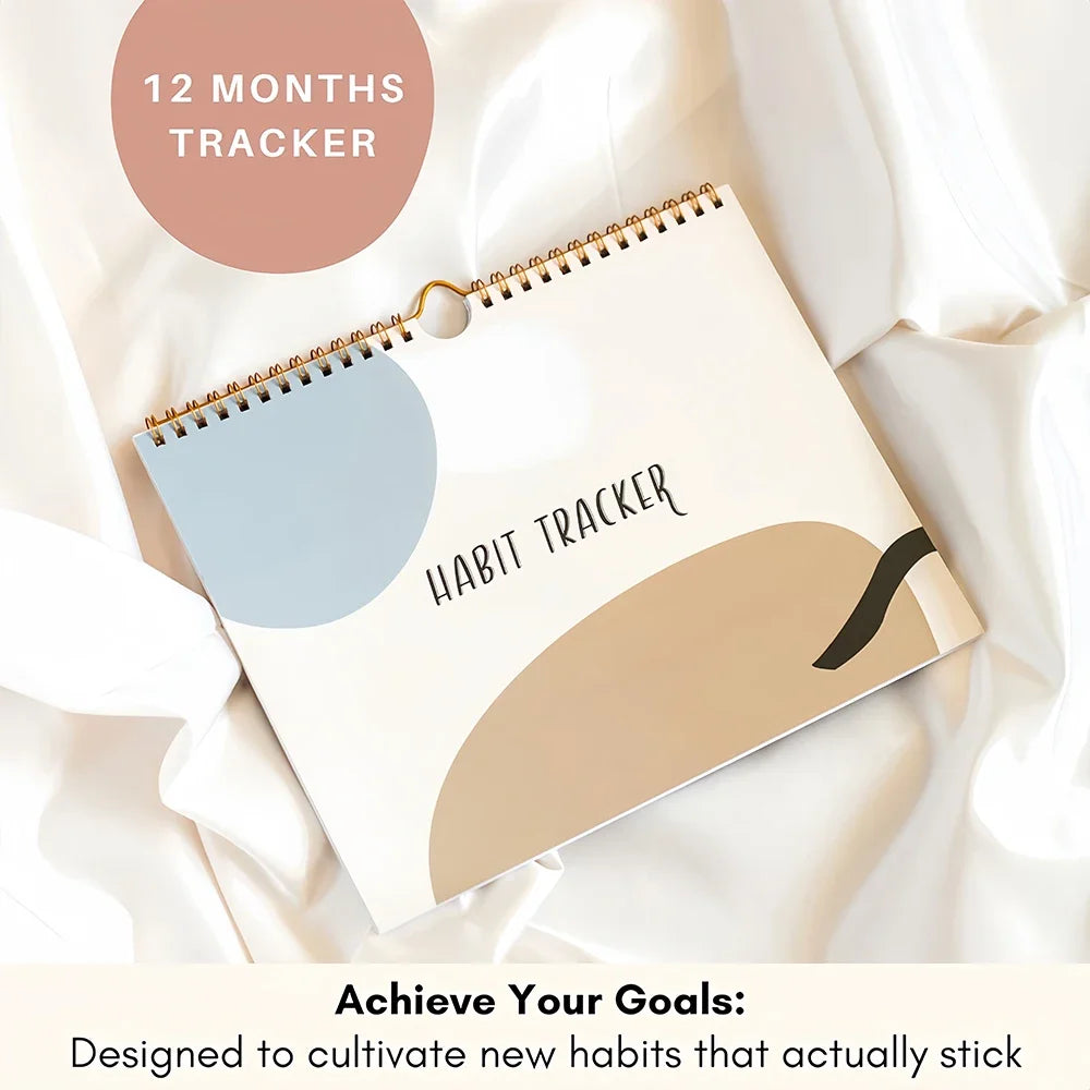 Habit Tracker Calendar,Women's Plan Coil Calendar Journal Inspirational Goal Planner with Weekly Undated 12 Month Journal