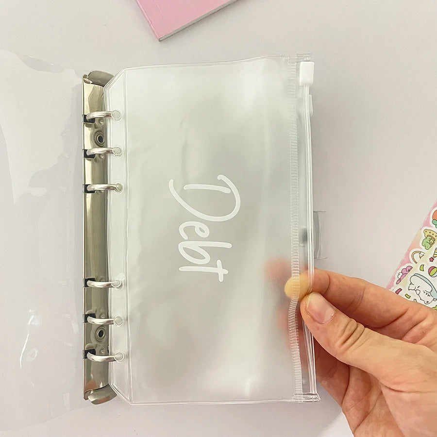 SKYSONIC A6 Binder Cash Budget Envelope Budget Set,12pcs Letter Bags,Ticket Card Organizer,Receipt Storage Bag Wealth Management