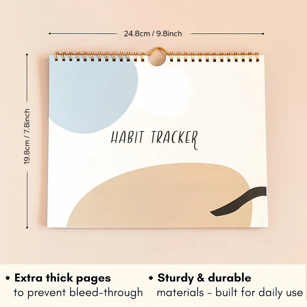 Habit Tracker Calendar,Women's Plan Coil Calendar Journal Inspirational Goal Planner with Weekly Undated 12 Month Journal