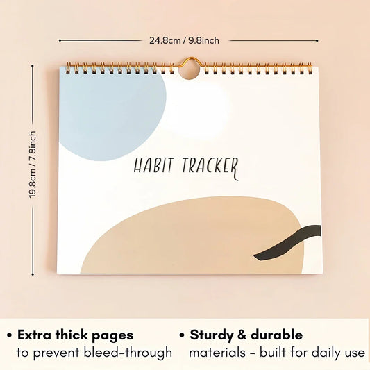 Habit Tracker Calendar,Women's Plan Coil Calendar Journal Inspirational Goal Planner with Weekly Undated 12 Month Journal