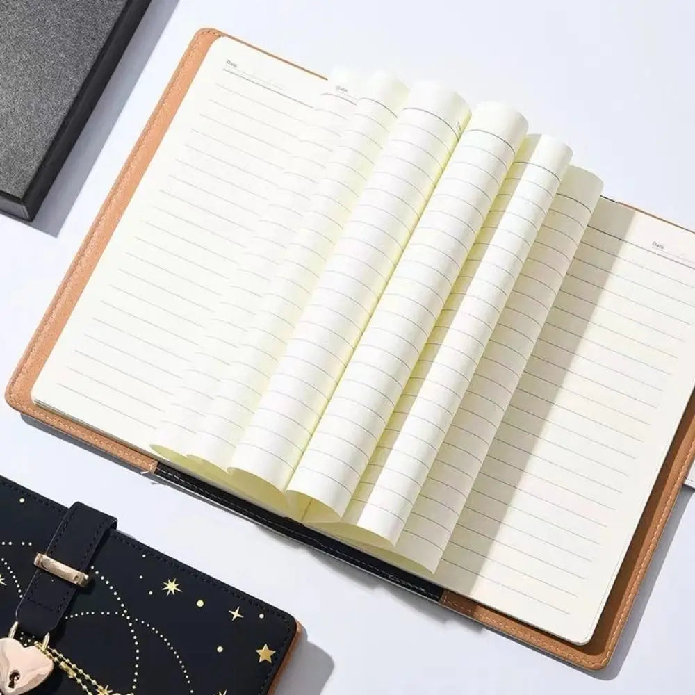 Heart Key Lock Password Notebook Stationery Diary Book A5 Notebook With Lock Love Girl Diary Protecting Secrets