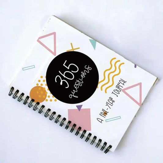 365 Questions Five-Year Daily Notebook ADHD Helper Self-Discovery Schedules Notebooks Mindfulness A5 Daily Planner Notepad