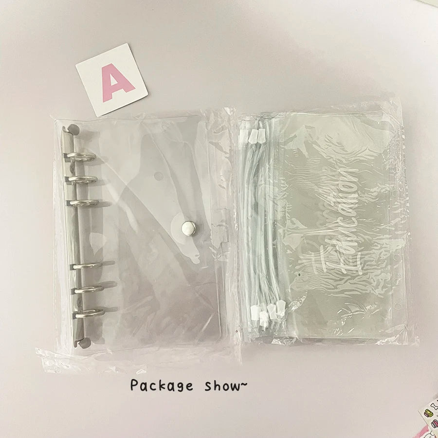 SKYSONIC A6 Binder Cash Budget Envelope Budget Set,12pcs Letter Bags,Ticket Card Organizer,Receipt Storage Bag Wealth Management